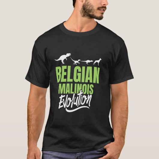 ベルギーマリノワ進化犬のオーナーマリノワ Tシャツ (正面)
