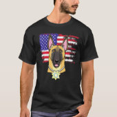 ベルギーマリノワK9ドイツの羊飼いアメリカ政治 Tシャツ (正面)