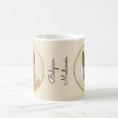 ベルギーマリ絵画ノワさんの – かわいいオリジナルドッグアート コーヒーマグカップ (中央)