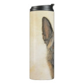 ベルギーマリ絵画ノワさんの – かわいいオリジナルドッグアート タンブラー (回転左)