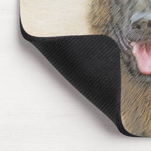 ベルギーマリ絵画ノワさんの – かわいいオリジナルドッグアート マウスパッド (コーナー)