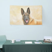 ベルギーマリ絵画ノワさんの – かわいいオリジナルドッグアート 横断幕 (トレードショー)