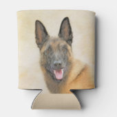 ベルギーマリ絵画ノワさんの – かわいいオリジナルドッグアート 缶クーラー (裏面)