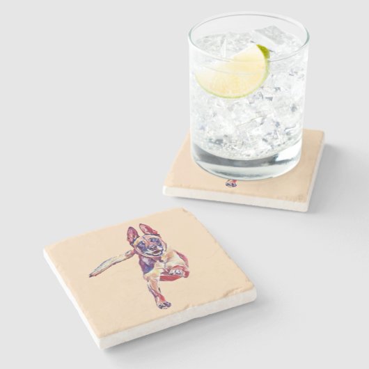 ベルギーマ色彩の鮮やかリノアイス大理石コースター ストーンコースター (横)