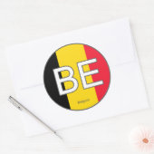 ベルギーユーロステッカー ラウンドシール (封筒)