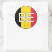 ベルギーユーロステッカー ラウンドシール (バッグ)