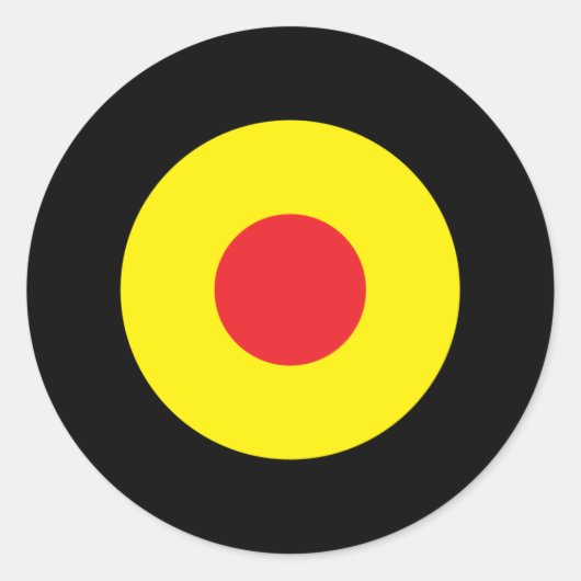 ベルギーラウンドモダンステッカー ラウンドシール (正面)