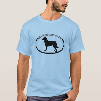 ベルギー人のLaekenoisのシルエットの黒のTシャツ Tシャツ