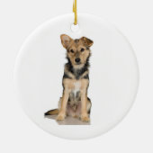 ベルギー人のMalinoisのオーナメント セラミックオーナメント (裏面)