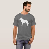 ベルギー人のMalinoisのシルエット Tシャツ (正面フル)