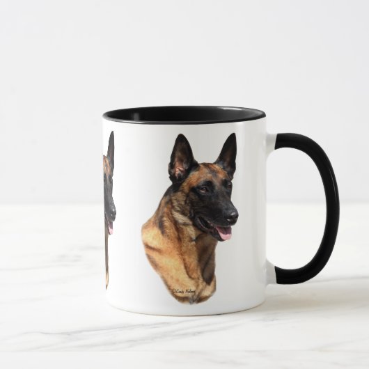 ベルギー人のMalinoisのヘッドマグ マグカップ (右)