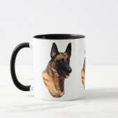 ベルギー人のMalinoisのヘッドマグ マグカップ (左)
