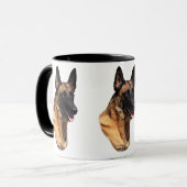 ベルギー人のMalinoisのヘッドマグ マグカップ (正面左)
