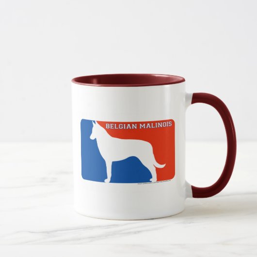 ベルギー人のMalinoisのメジャーリーグ犬のマグ マグカップ (右)