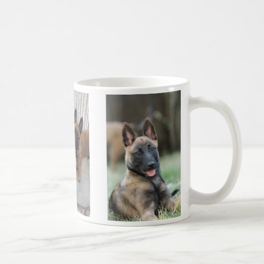ベルギー人のMalinoisの子犬のマグ コーヒーマグカップ (右)