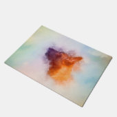 ベルギー人のMalinoisの子犬の絵画- Mechelaar ドアマット (アングル)