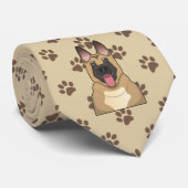 ベルギー人のMalinoisの漫画 ネクタイ (ロール)