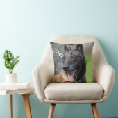ベルギー人のMalinois微笑の犬 クッション (椅子)
