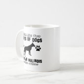 ベルギー人のMalinois犬のデザイン コーヒーマグカップ (正面左)