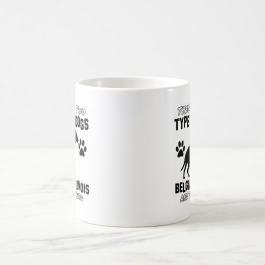 ベルギー人のMalinois犬のデザイン コーヒーマグカップ (中央)