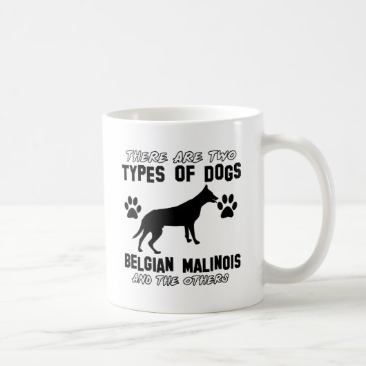 ベルギー人のMalinois犬のデザイン コーヒーマグカップ (右)