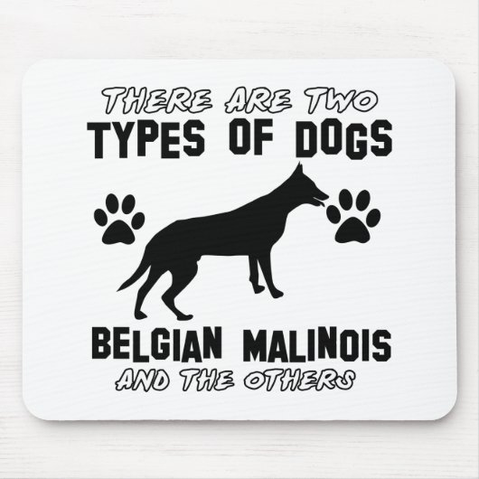ベルギー人のMalinois犬のデザイン マウスパッド (正面)