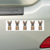 ベルギー人のMalinois犬の漫画 バンパーステッカー (車上)