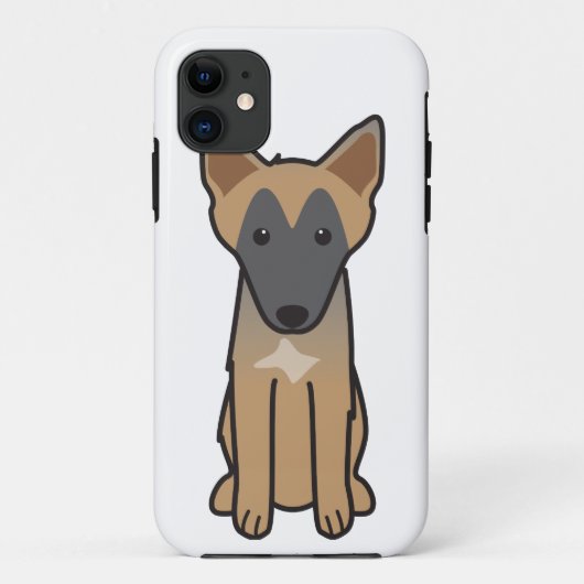 ベルギー人のMalinois犬の漫画 Case-Mate iPhoneケース (裏面)