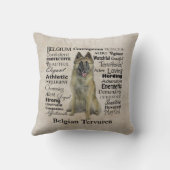 ベルギー人のTervurenの特性の枕 クッション (裏面)