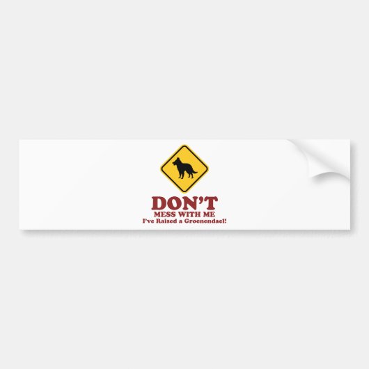ベルギー人Groenendael バンパーステッカー (正面)