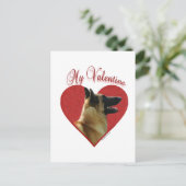 ベルギー人Malinois私のバレンタイン シーズンポストカード (スタンド正面)