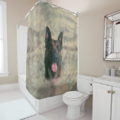 ベルギー人Malinois -ベルギーの羊飼い- Maligator シャワーカーテン (インサイチュ)