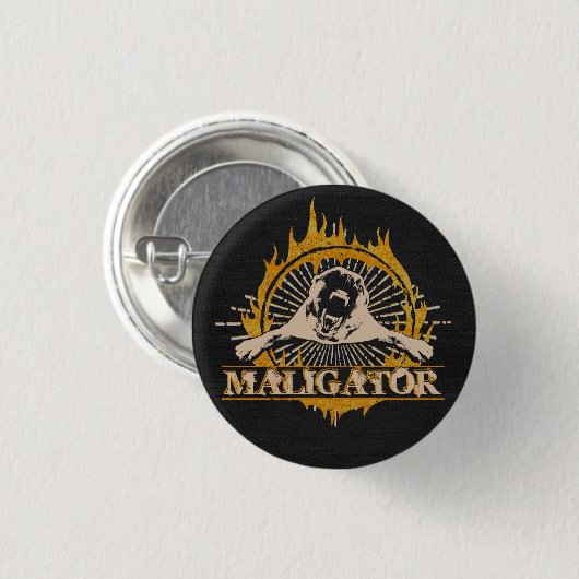 ベルギー人Malinois -ベルギーの羊飼い- Maligator 缶バッジ (正面&裏面)