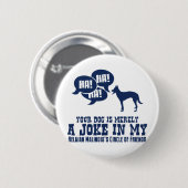 ベルギー人Malinois 缶バッジ (正面&裏面)