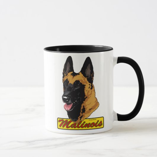 ベルギー人Malinois Headstudy マグカップ (右)