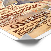 ベルギー公式ヴィンテージ旅行ポスター復元 ポスター (角)