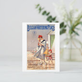 ベルギー公式ヴィンテージ旅行ポスター復元 ポストカード (スタンド正面)