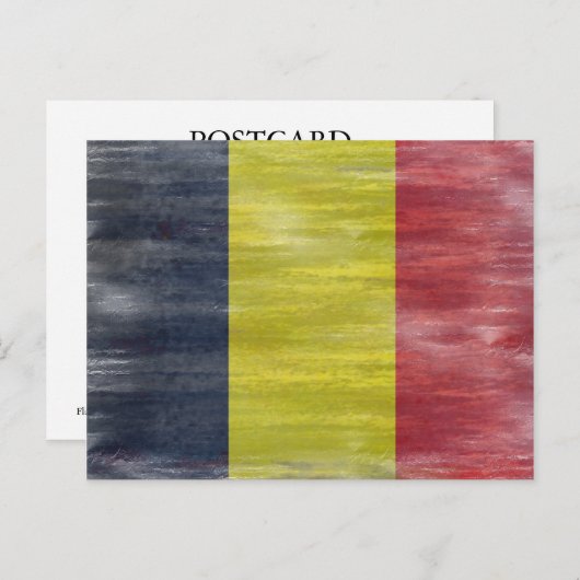 ベルギー動揺して国旗 ポストカード (正面/裏面)