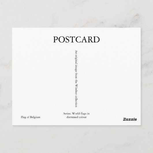ベルギー動揺して国旗 ポストカード (裏面)