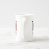 ベルギー及びベルギーパーソナライズされた国旗 ボーンチャイナマグカップ (裏面)