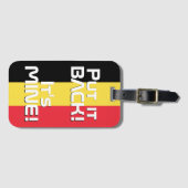 ベルギー国おもしろい旗 ラゲッジタグ (正面横)