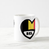 ベルギー国コードフラグハートBEL コーヒーマグカップ (正面右)