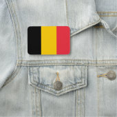 ベルギー国旗が付いた愛国的な名前タグ 名札 (インサイチュ)
