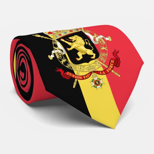 ベルギー国旗とベルギーのビジネス、旅行/スポーツ ネクタイ (ロール)