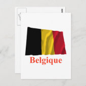 ベルギー国旗と名フランスの前 ポストカード (正面/裏面)