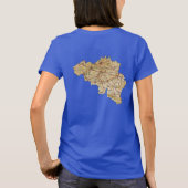 ベルギー国旗と地図dk Tシャツ (裏面)