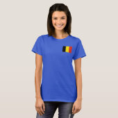 ベルギー国旗と地図dk Tシャツ (正面フル)