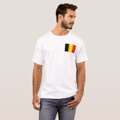 ベルギー国旗と地図Tシャツ Tシャツ (正面フル)