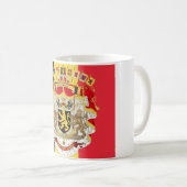 ベルギー国旗と紋章 コーヒーマグカップ (正面右)