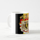 ベルギー国旗と紋章 コーヒーマグカップ (正面左)
